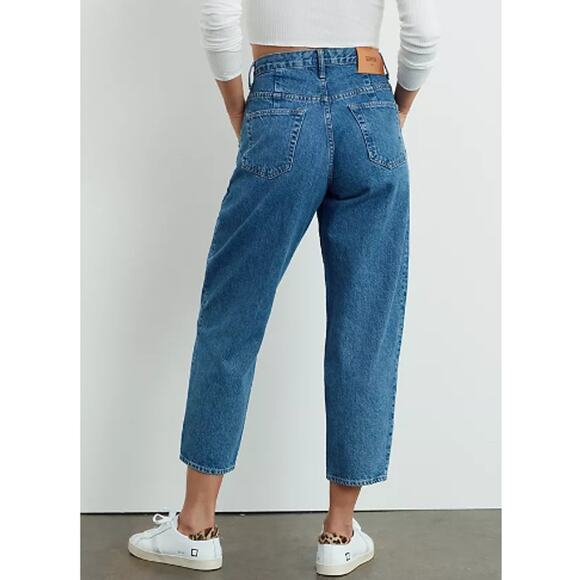 New ~ EDWIN ~ FREE PEOPLE Blake Ultra High-Rise Pleated Slim Jeans Size 28 - Picture 2 of 9